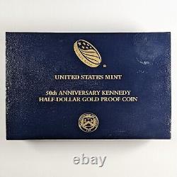 2014-W US 50th Anniversary Kennedy Half Dollar Gold Proof Coin 178166B