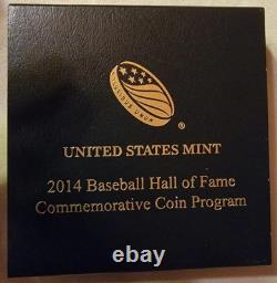 2014 W US Commemorative $5 Gold Baseball HOF PCGS MS70 with OGP from the US Mint
