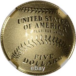 2014 W US Gold $5 Baseball Hall Fame Commemorative Proof NGC PF70 Early Releases