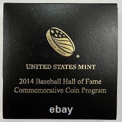 2014-W US Mint Baseball Hall of Fame $5 Gold Proof Coin withOGP & CoA