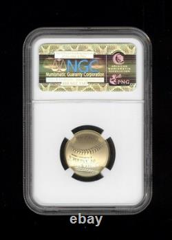 2014-w Baseball Hall Of Fame Hof $5 Gold Ngc Pf 70 Ultra Cameo