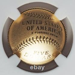 2014-w ngc baseball $5.00 gold opening day pf 70 ultra cameo
