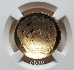 2014-w ngc baseball $5.00 gold opening day pf 70 ultra cameo