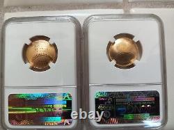 2014w Johnny bench PR70 uc/ MS 70ER (2) coins gold