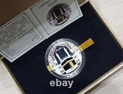 2015 Gabon Islamic Muslim Shrine Kaaba Mecca 1 Oz Silver Gold Gilded Coin Mosque