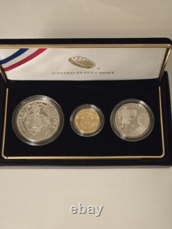 2015 US Marshal 225th Anniversary 3 coin Silver/gold/ Clad set US MINT COINS