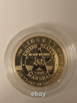 2015 US Marshal 225th Anniversary 3 coin Silver/gold/ Clad set US MINT COINS