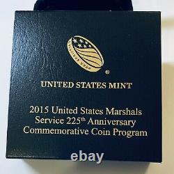 2015 US Marshals Service 225th Anniversary GEM Proof $5 Gold Coin LOW MINTAGE