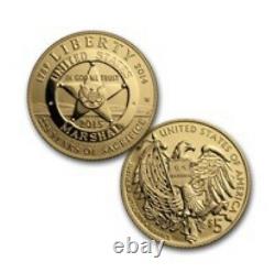 2015 US Marshals Service Commemorative 3-Coin Proof Set 1/4oz-Gold Silver Dollar