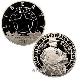 2015 US Marshals Service Commemorative 3-Coin Proof Set in OGP/COA (SR7)