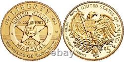 2015 United States Marshals. $5 Gold Commemorative. Uncirculated. WithOGP