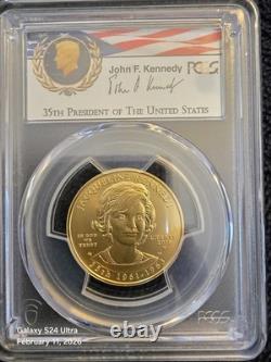 2015 W $10 1/2oz First Spouse Jackie Kenned Pcgs Ms70 First Strike Camelot 10/10