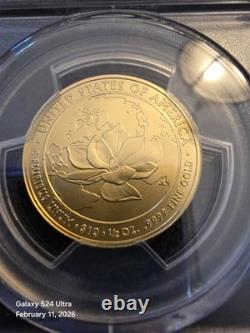 2015 W $10 1/2oz First Spouse Jackie Kenned Pcgs Ms70 First Strike Camelot 10/10