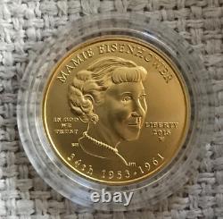 2015-W 1/2 Oz Gold Mamie Eisenhower First Spouse Uncirculated Coin (withBox & COA)