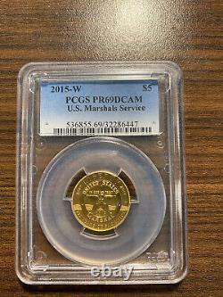 2015-W Five Dollar $5 Gold U. S. Marshals Service Commemorative PCGS PR 69 DCAM