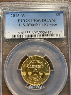 2015-W Five Dollar $5 Gold U. S. Marshals Service Commemorative PCGS PR 69 DCAM