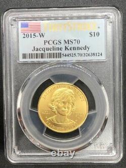 2015-W Jacqueline Kennedy $10 PCGS MS 70 First Spouse Gold Coin. First Strike