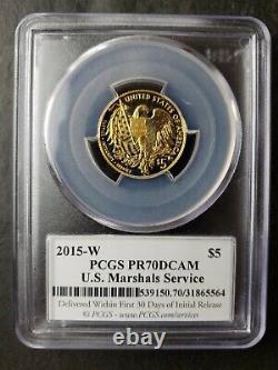 2015 W Proof $5 U. S. Marshals Service Gold Commemorative PCGS PR70 DCAM