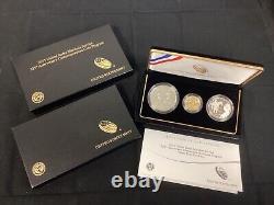 2015 W Proof U. S. Marshal Service Commemorative 3pc Set Box, OGP & COA