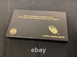 2015 W Proof U. S. Marshal Service Commemorative 3pc Set Box, OGP & COA