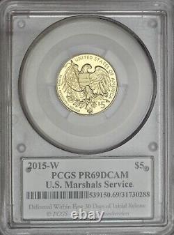 2015-W United States Marshals Service Gold Commemorative Coin PCGS PR69DC 1st St