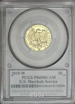 2015-W United States Marshals Service Gold Commemorative Coin PCGS PR69DC 1st St