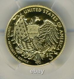 2015-w U. S. Marshals Service Gold $5 Pcgs Pr69 Dcam