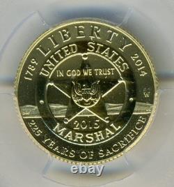 2015-w U. S. Marshals Service Gold $5 Pcgs Pr69 Dcam