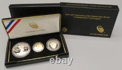 2016 100th Anniversary National Park Service 3pc Gold & Silver Proof Set WithOGP