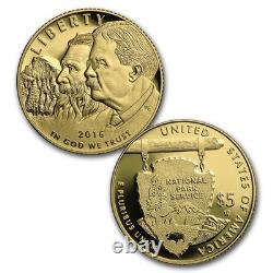 2016 100th Anniversary National Park Service 3pc Gold & Silver Proof Set WithOGP