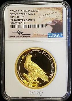 2016 Australia Australian 2 oz Wedge-Tailed Eagle HR Proof Gold Coin NGC PF70 UC