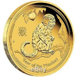 2016 Australian Lunar Year of the Monkey 1/10 oz Gold Proof $15 Coin Australia