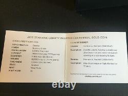 2016 Centennial Gold Coin Standing Liberty Quarter Original Mint Pkg & Coa