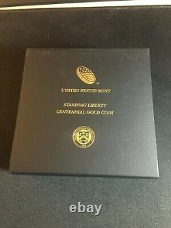 2016 Centennial Gold Coin Standing Liberty Quarter Original Mint Pkg & Coa