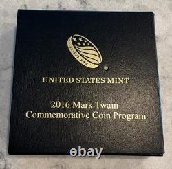2016 Mark Twain $5 Gold Comm Us Mint Pcgs Ms70 Perfect