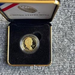 2016 Mark Twain Commemorative Proof Gold $5 Five Dollar Coin W Mint Box COA