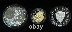 2016 National Park Service Gold & Silver 3 Coin Commemorative Set with Box & CoA