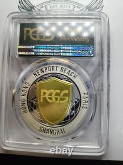 2016 PCGS Commemorative Medal Silver & Gold Plated Signed By David Hall E-134