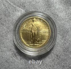 2016 Standing Liberty Quarter Centennial Gold Coin With COA In Original Box