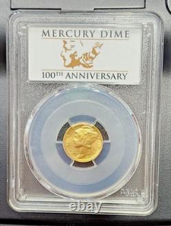 2016-W 100th Anniv. (Mercury Dime) Gold 1st Strike SP-70 PCGS