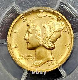 2016-W 100th Anniv. (Mercury Dime) Gold 1st Strike SP-70 PCGS