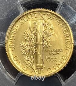2016-W 100th Anniv. (Mercury Dime) Gold 1st Strike SP-70 PCGS