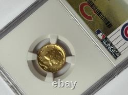 2016 W 10C 24K Gold 1/10oz Mercury Dime NGC SP 70 Chicago Cubs Label With OGP