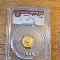 2016-W 10C Gold Mercury Dime Centennial SP70 First Strike Moy Signature