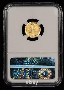2016-W 10c 1/10 oz Gold 24k Mercury Dime Centennial 100th Anniv NGC SP 70 G3790