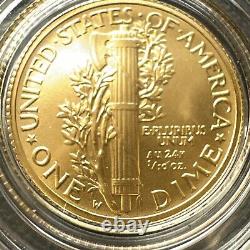 2016-W 1/10 oz Gold Mercury Dime Centennial (withOGP) Rare and Beautiful Coin