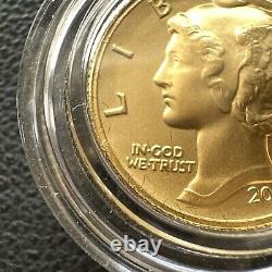 2016-W 1/10 oz Gold Mercury Dime Centennial (withOGP) Rare and Beautiful Coin