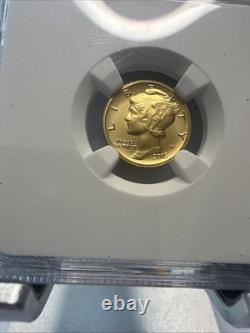 2016-W 1/10 oz Gold Mercury Dime SP-70 NGC (ER)