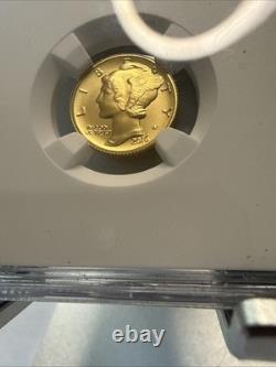 2016-W 1/10 oz Gold Mercury Dime SP-70 NGC (ER)