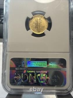2016-W 1/10 oz Gold Mercury Dime SP-70 NGC (ER)